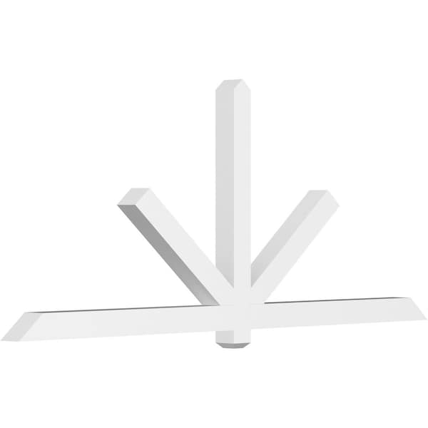 Ekena Millwork Kennewick Architectural Grade PVC Gable Bracket, 96"W x 40"H x 4"D x 4"F, 10/12 Pitch GBP096X40X0404KEN00 - main